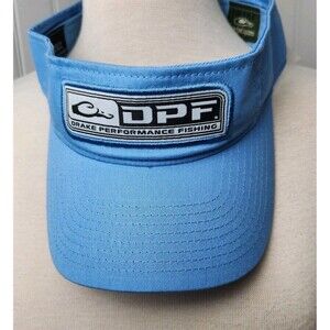 Drake Performance Fishing DPF Logo Visor Carolina Blue NWT One Size Ripstop